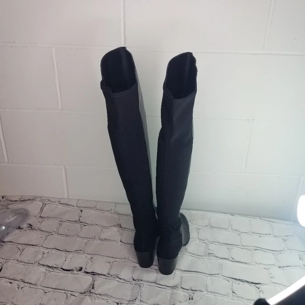 Stuart Weitzman Harper 60 black leather over the knee boots